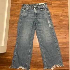 American Eagle Outfitters Blue Wide Leg Jeans